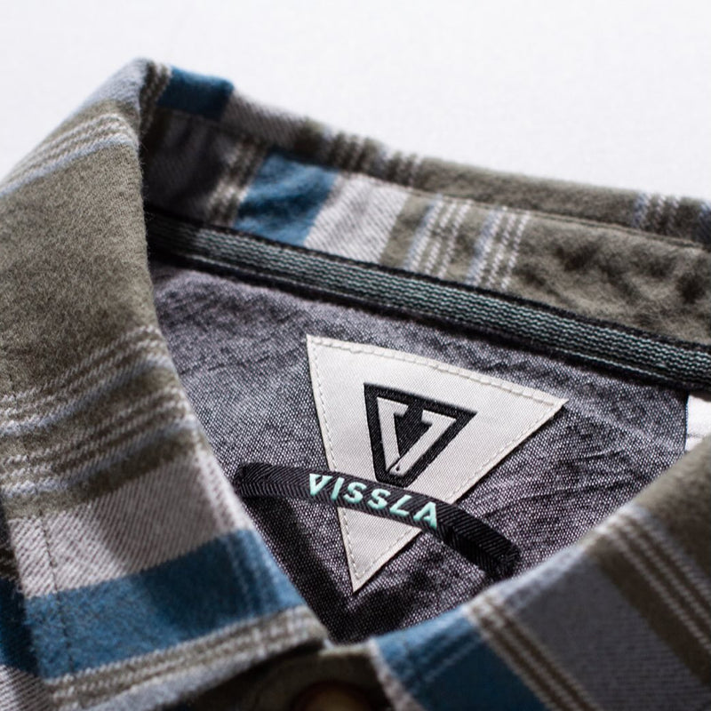Camisa Flanela Vissla Central Coast Eco Verde