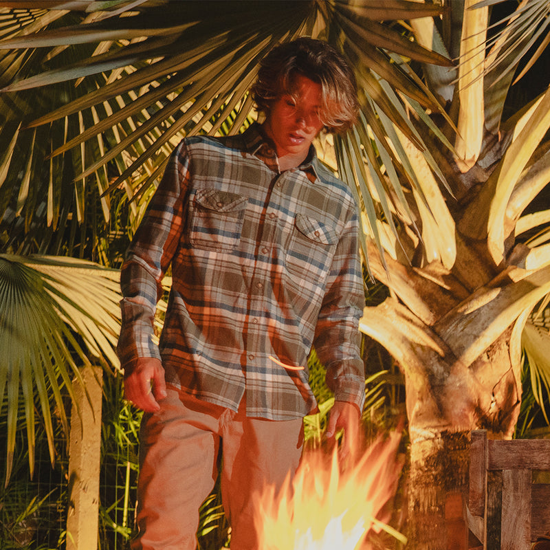 Camisa Flanela Vissla Central Coast Eco Verde