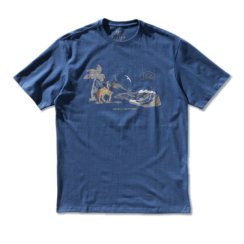 Camiseta Vissla Wavy West Azul Escuro
