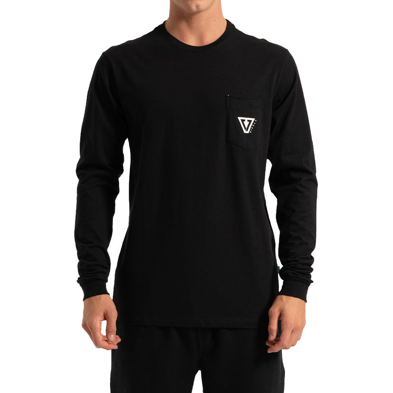 Camiseta Manga Longa Vissla Established Preta