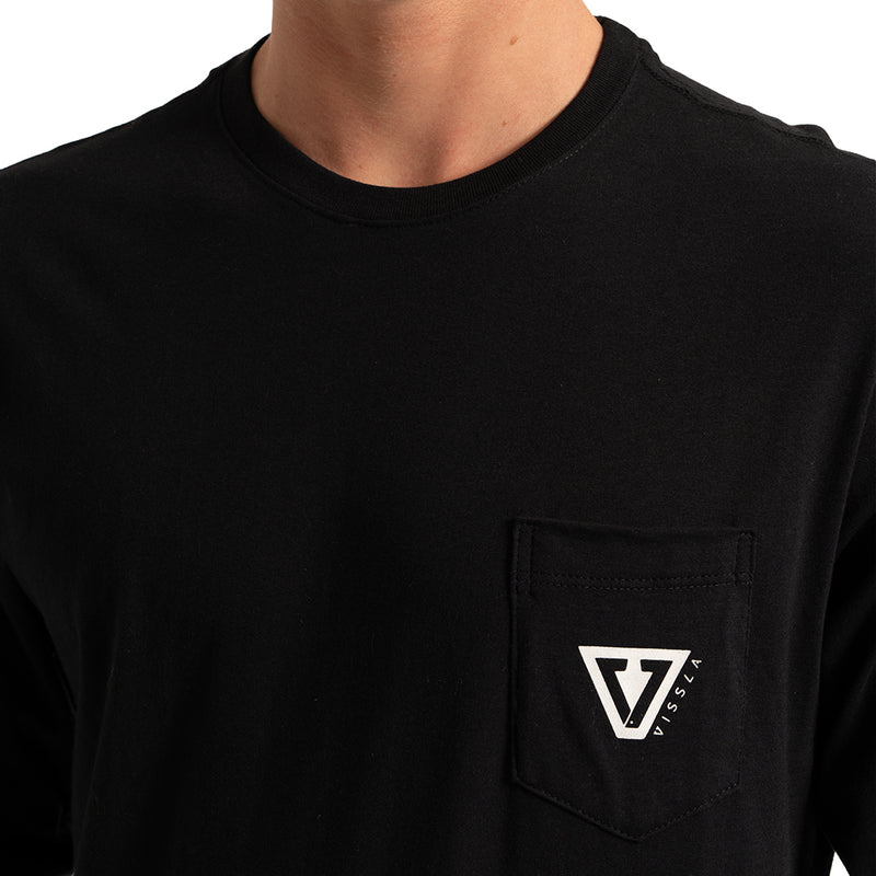 Camiseta Manga Longa Vissla Established Preta