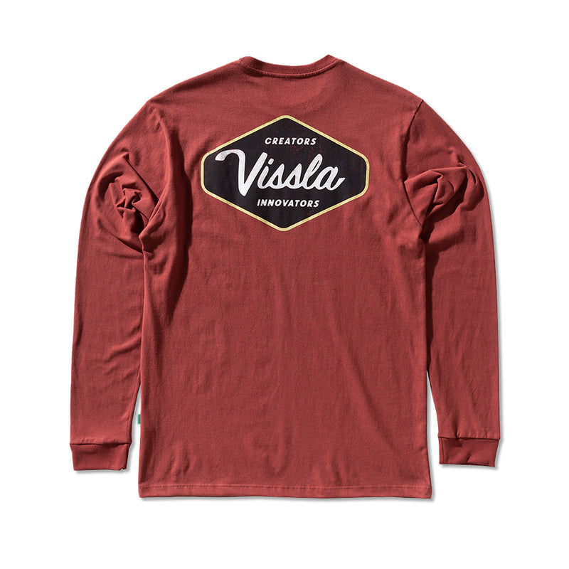 Camiseta Manga Longa Vissla Creators Vermelho