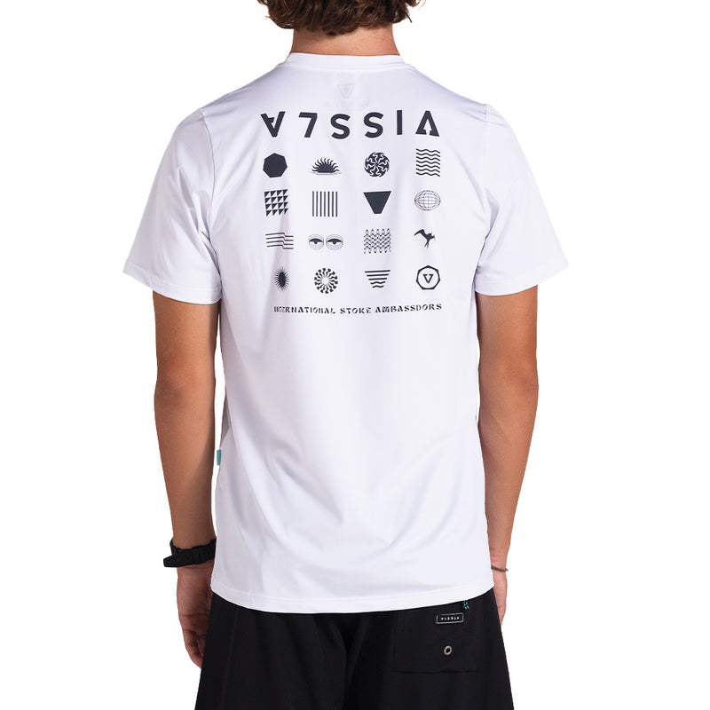 Camiseta Vissla Glyphs Comp Lite Branco