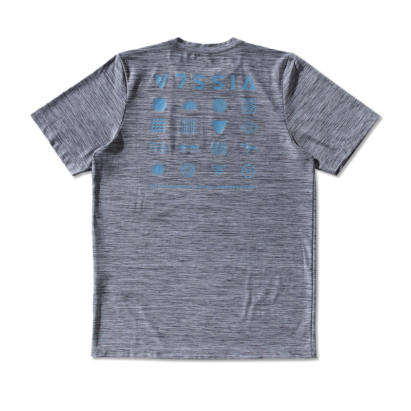 Camiseta Vissla Glyphs Comp Lite Cinza
