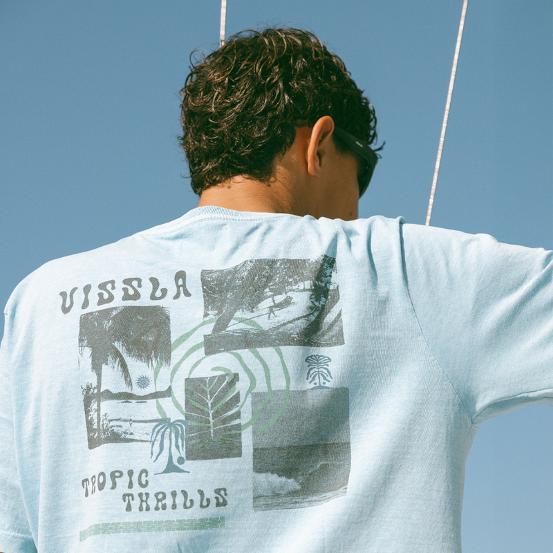 Camiseta Especial Azul Vissla Tropic Thrilss