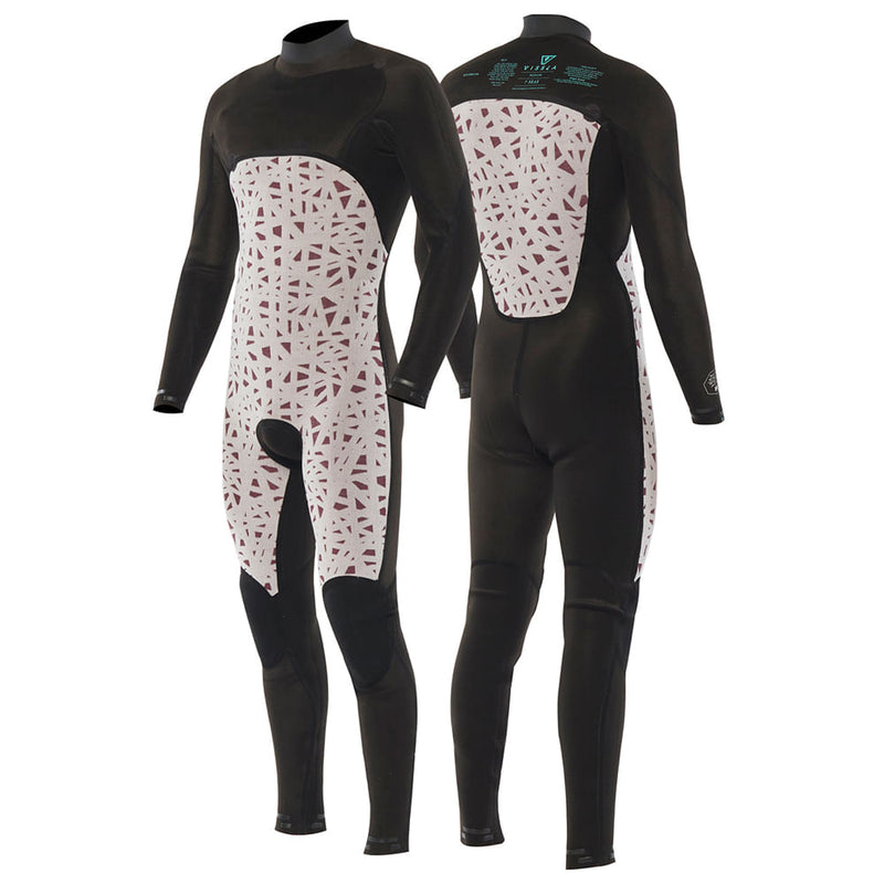 Long John Vissla 7 Seas Raditude 3/2 Full Chest Zip Preto