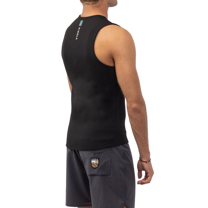 Jaqueta Neoprene Vissla 7 Seas 2MM Front Zip Vest Preto
