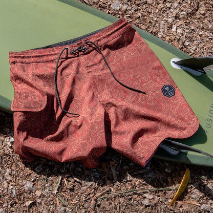 Boardshort Vissla Paisley 18.5" Vermelho