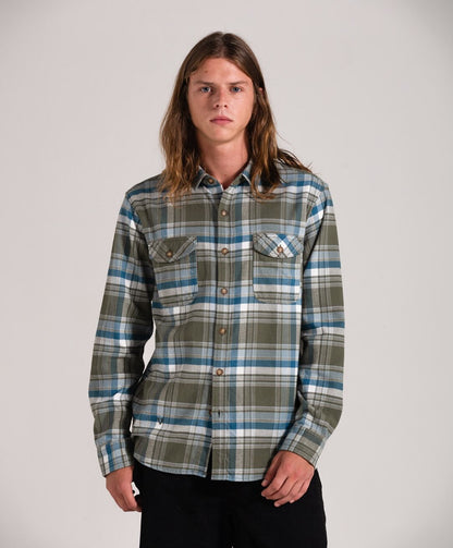 Camisa Flanela Vissla Central Coast Eco Verde