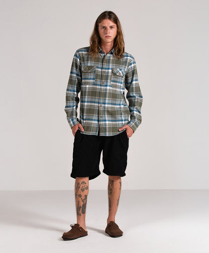 Camisa Flanela Vissla Central Coast Eco Verde