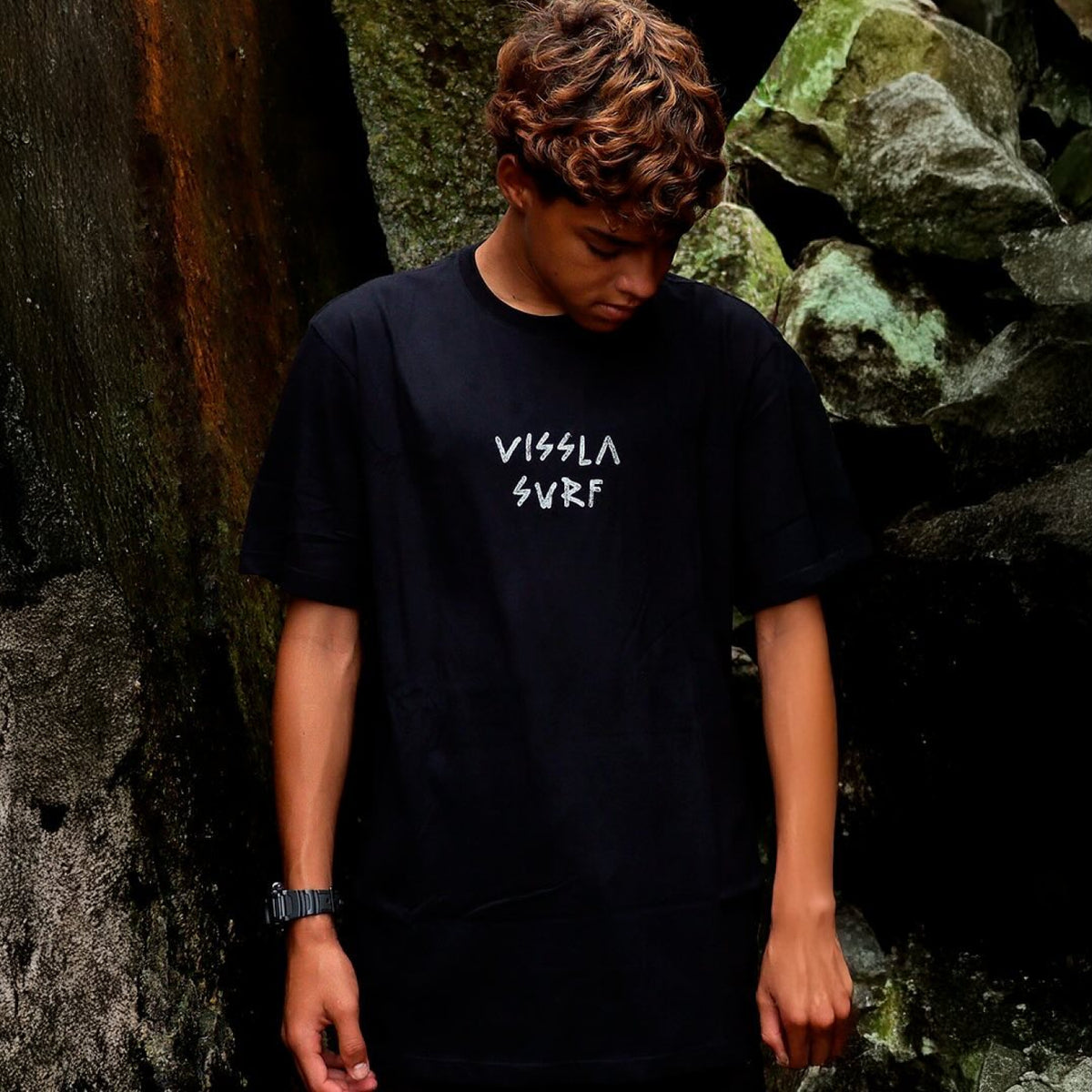 Camiseta Vissla Burnt Up Preto