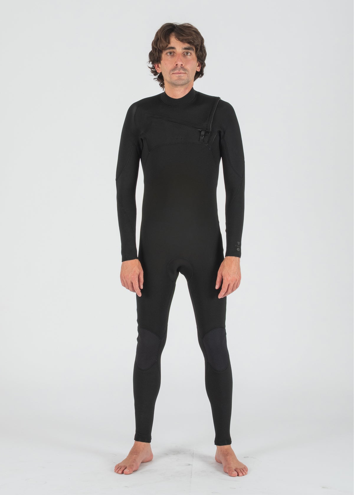 Long John Vissla 7 Seas 3-2 Full Chest Zip Preto
