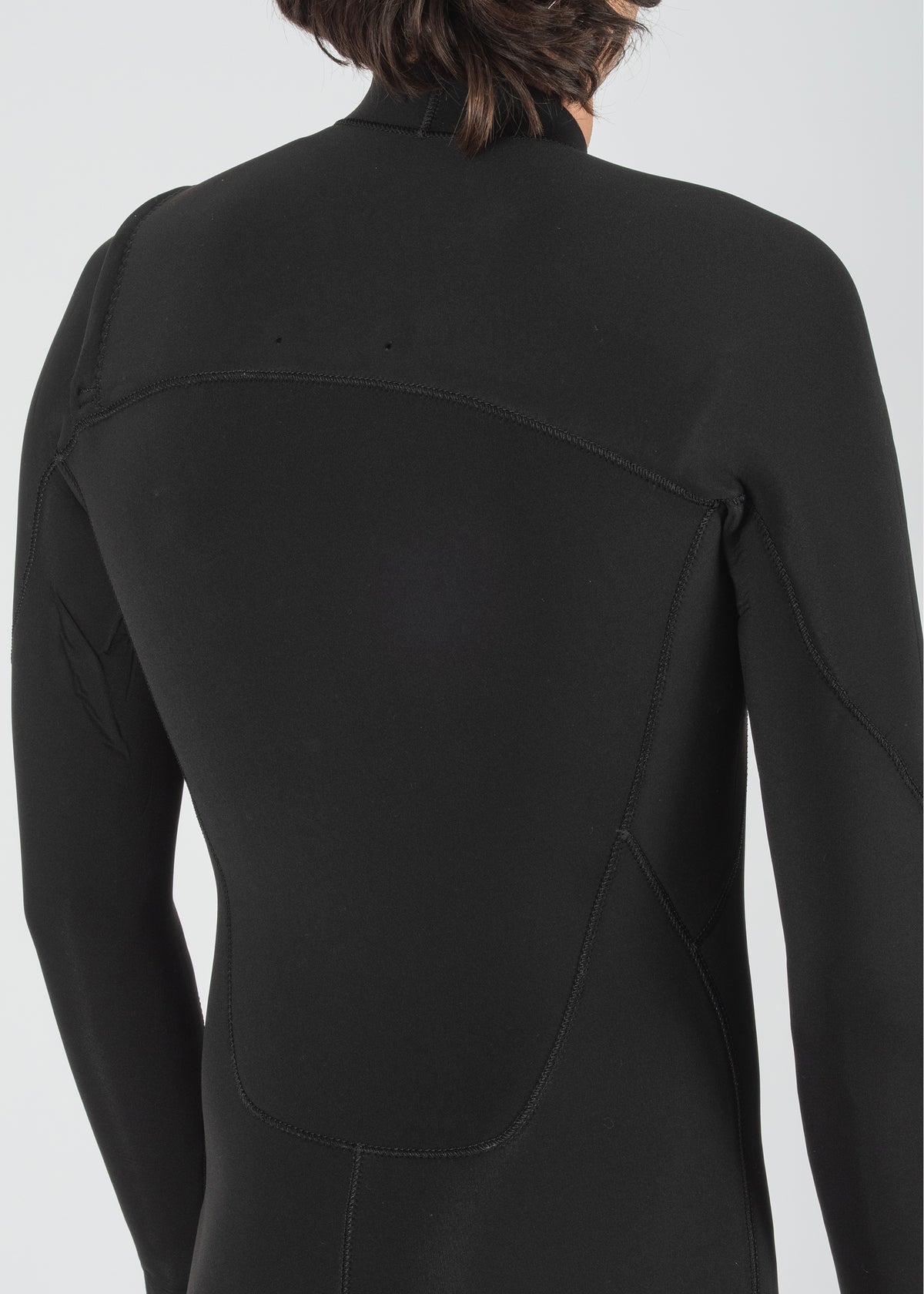 Long John Vissla 7 Seas 3-2 Full Chest Zip Preto