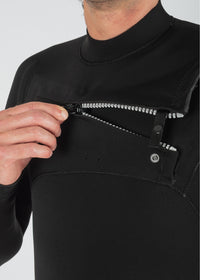 Thumbnail for Long John Vissla 7 Seas 3-2 Full Chest Zip Preto
