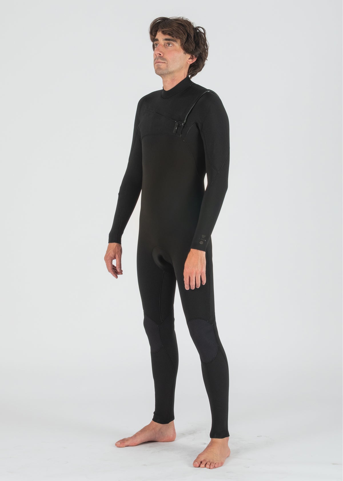 Long John Vissla 7 Seas 3-2 Full Chest Zip Preto