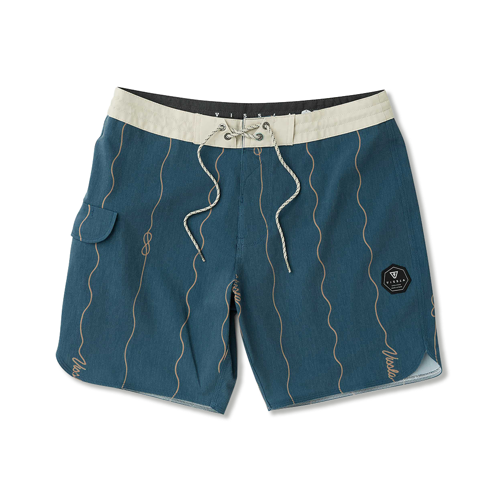 Boardshorts Vissla Roundup 18.5 Coconut Retro Azul