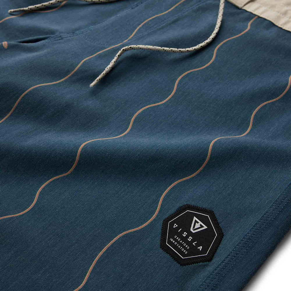 Boardshorts Vissla Roundup 18.5 Coconut Retro Azul