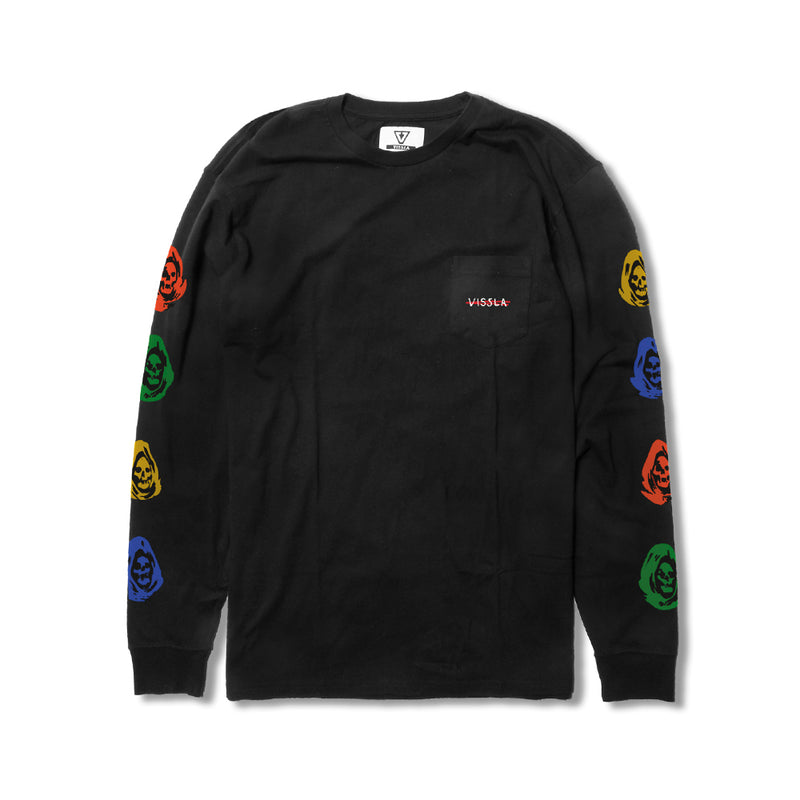 Camiseta Manga Longa Vissla Lost Souls Preta