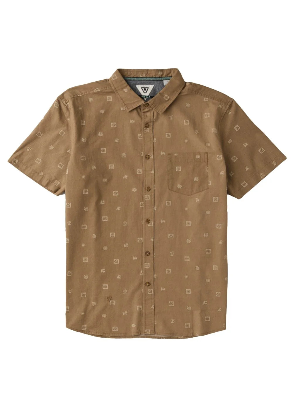 Camisa Importada Vissla Ecology Marks Marrom