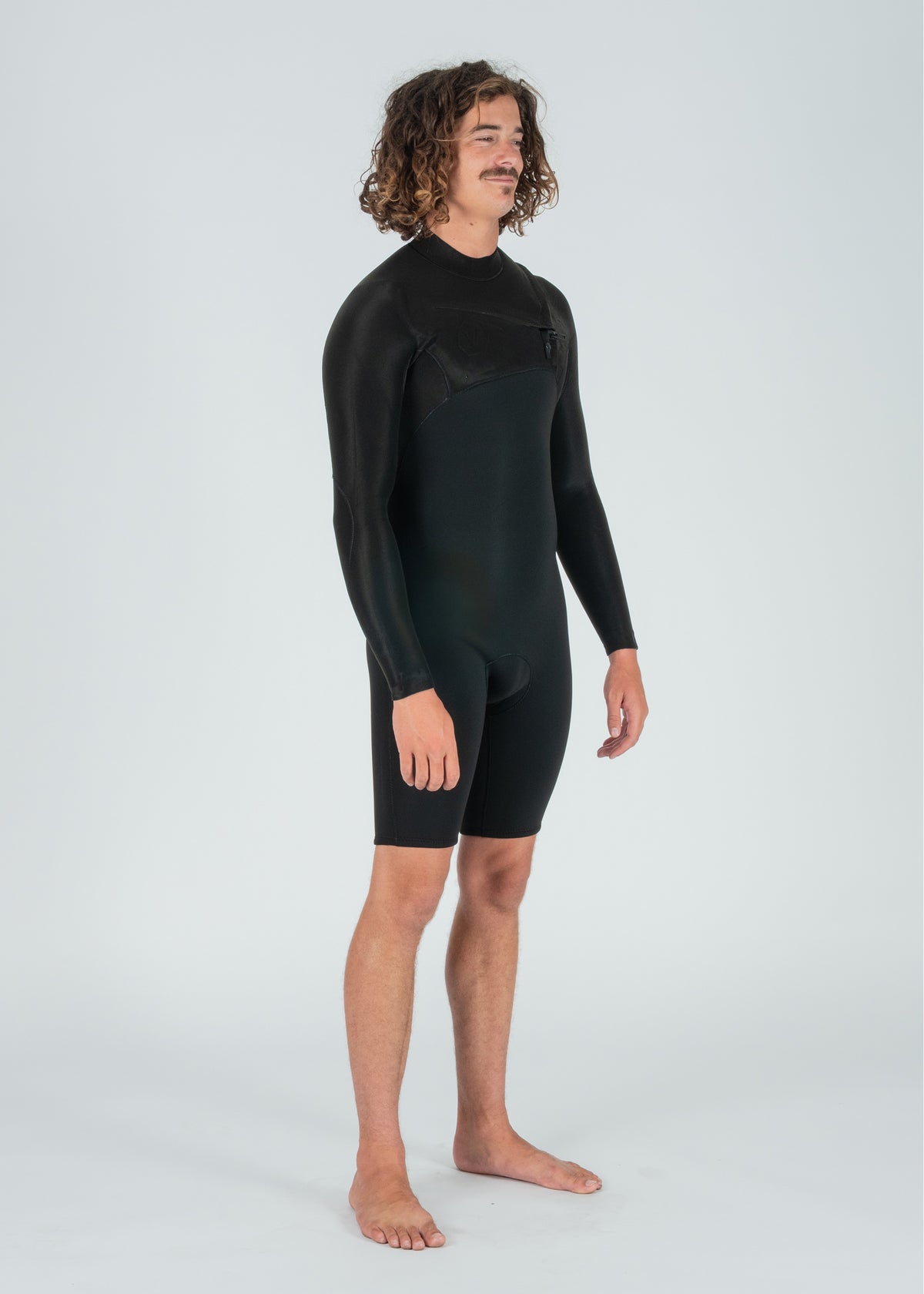 Short John Vissla High Seas II 2-2 LS Spring Preto