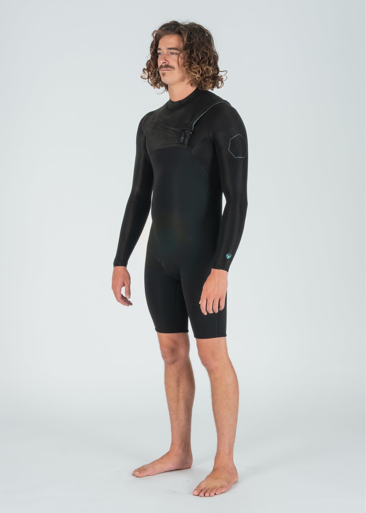 Short John Vissla High Seas II 2-2 LS Spring Preto