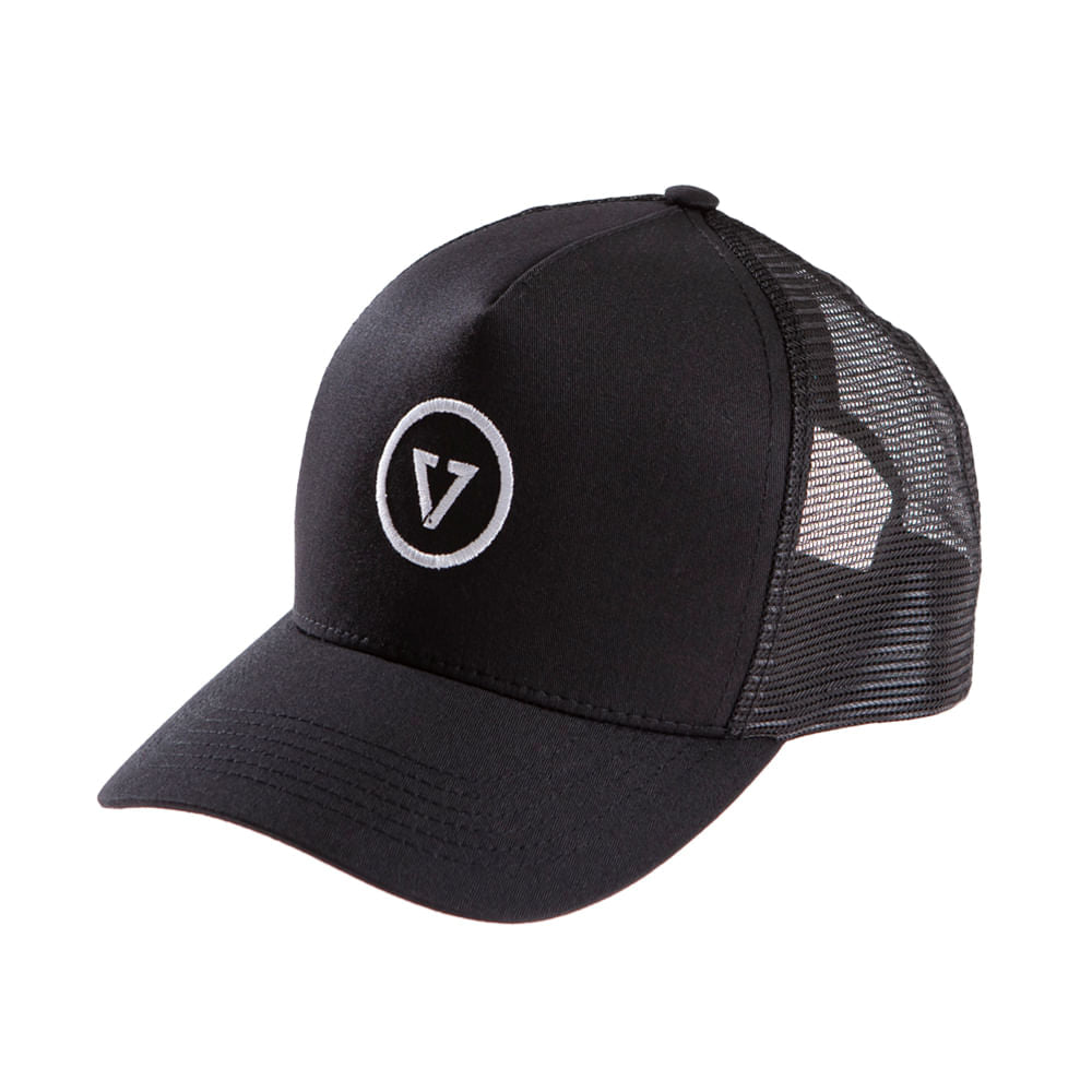 Boné Vissla Trucker Snapback Raditude Preto