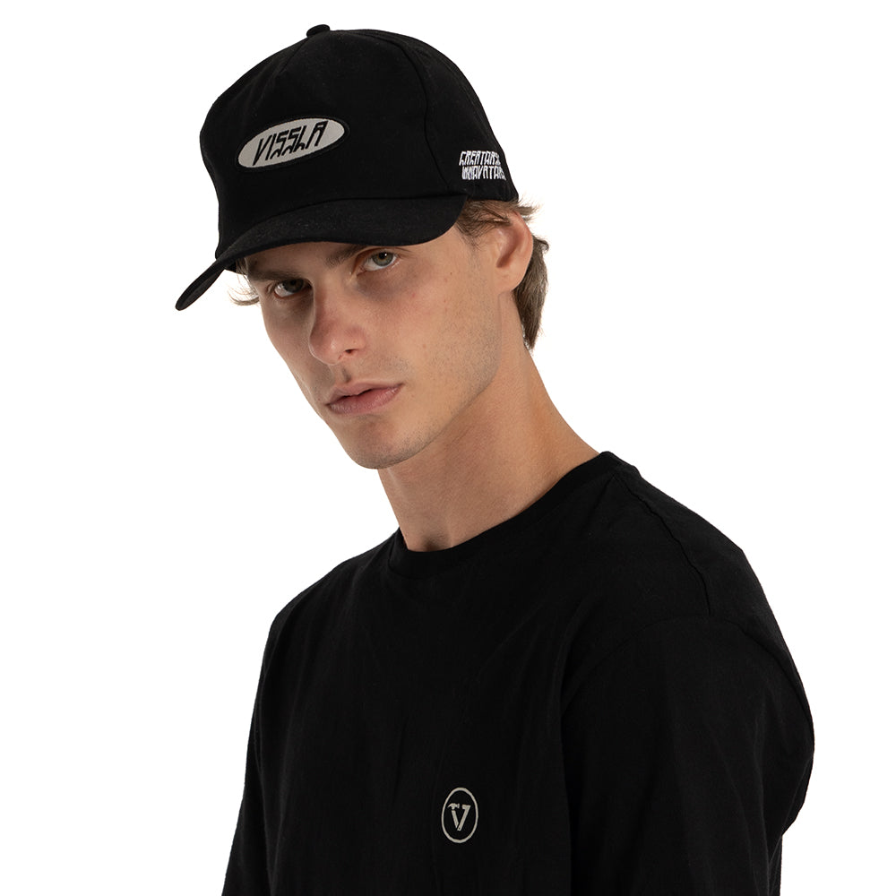 Boné Vissla Woodside Snapback Aba Curva Preto