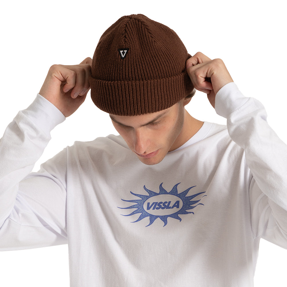 Gorro Vissla Trimline Marrom em Tricô