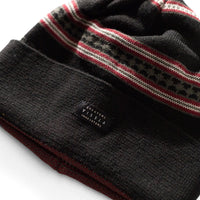 Thumbnail for Gorro Vissla Stripes Preto em Tricô Jacquard Listrado