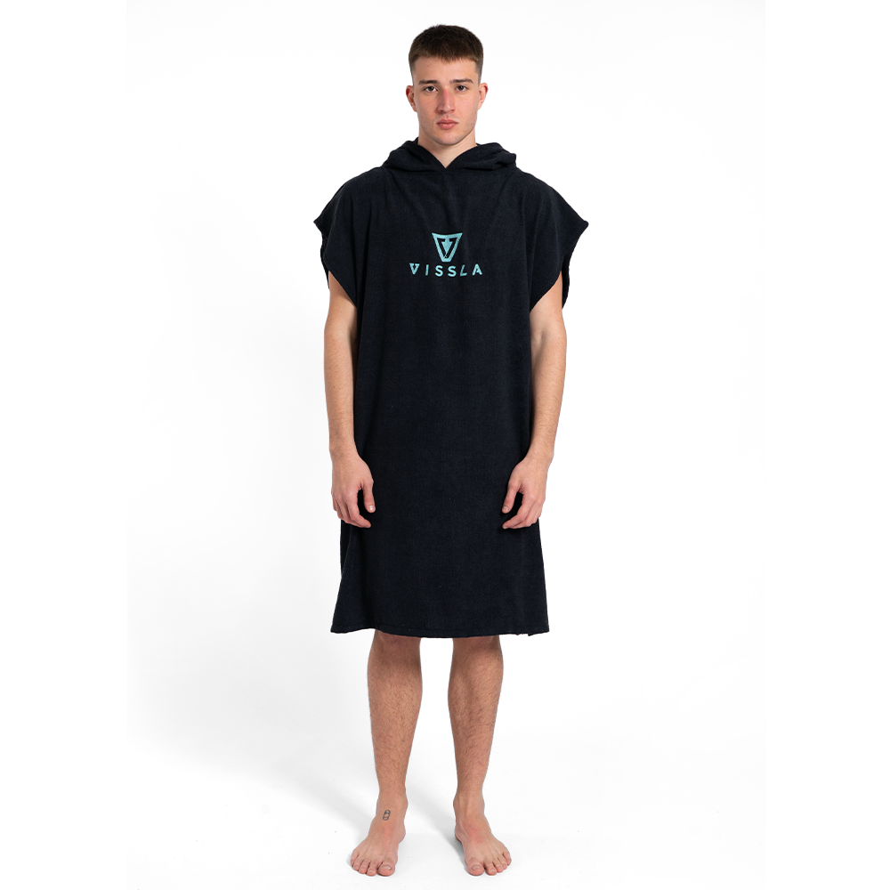 Poncho Atoalhado Preto Vissla Surf