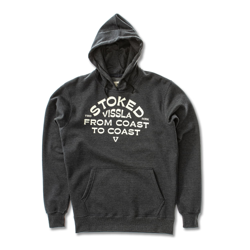 Moletom Vissla Canguru Coastal Cinza