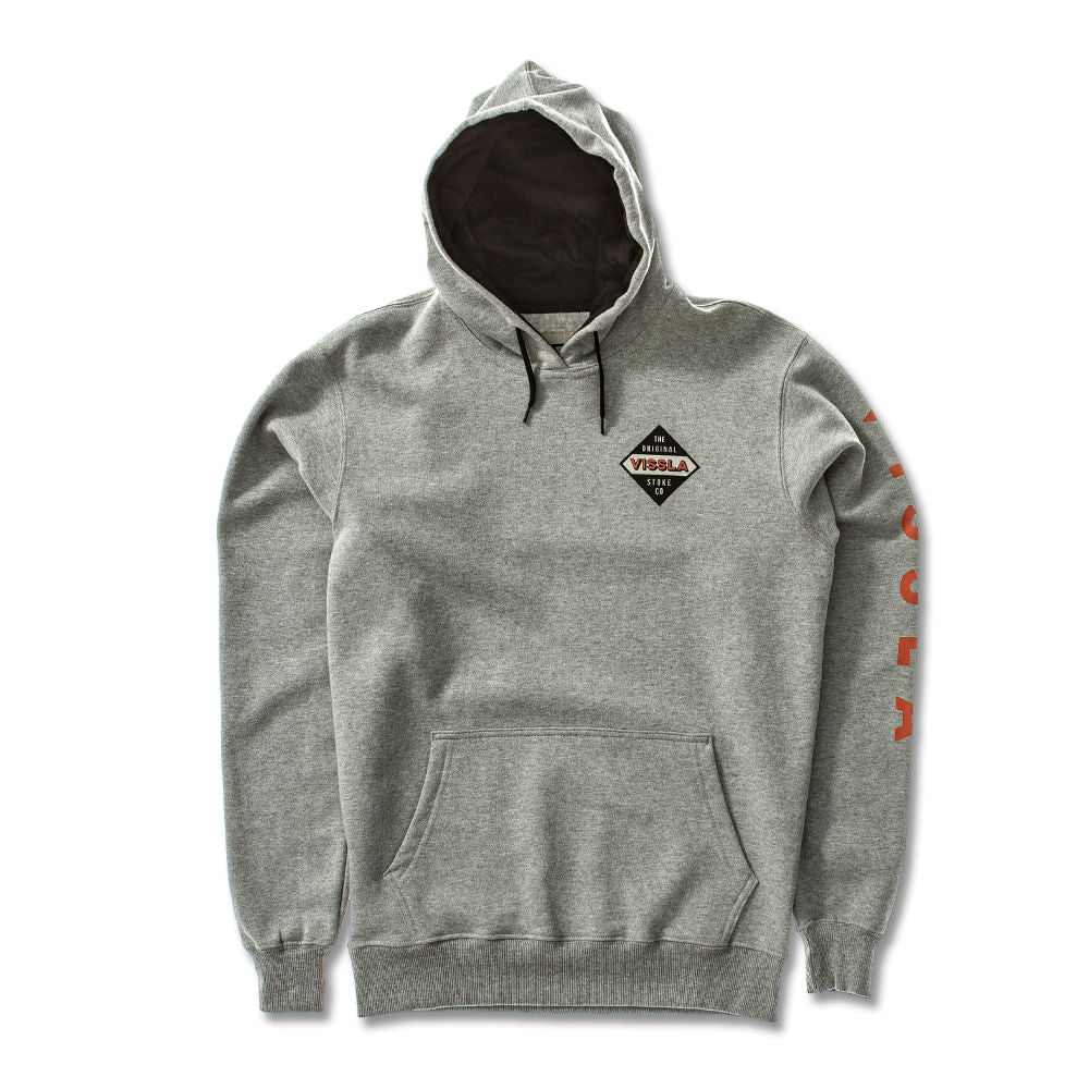 Moletom Vissla Canguru Stoke Co Cinza