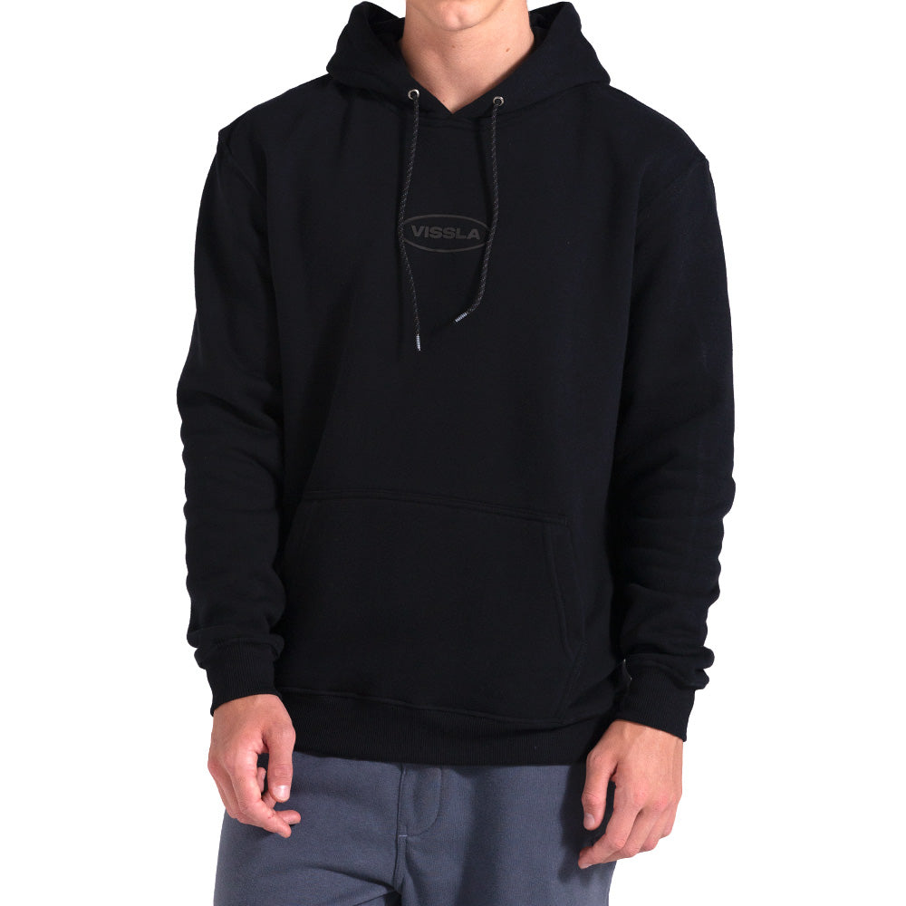 Moletom Canguru Vissla Elipse Preto