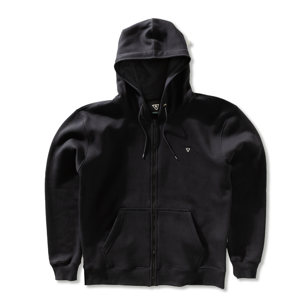 Moletom Canguru Aberto Vissla Solid Sets Preto