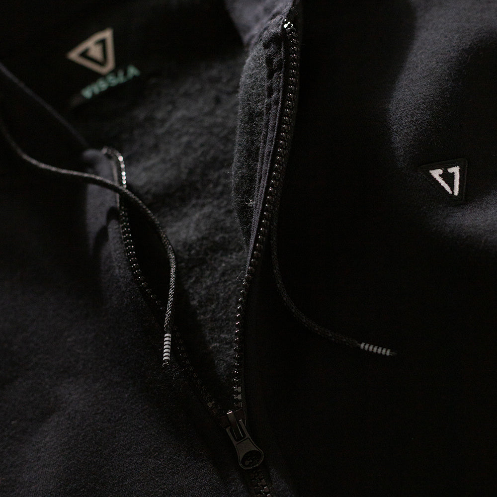 Moletom Canguru Aberto Vissla Solid Sets Preto