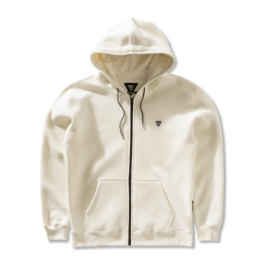 Moletom Canguru Aberto Vissla Solid Sets Off White