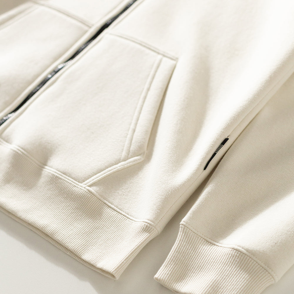 Moletom Canguru Aberto Vissla Solid Sets Off White