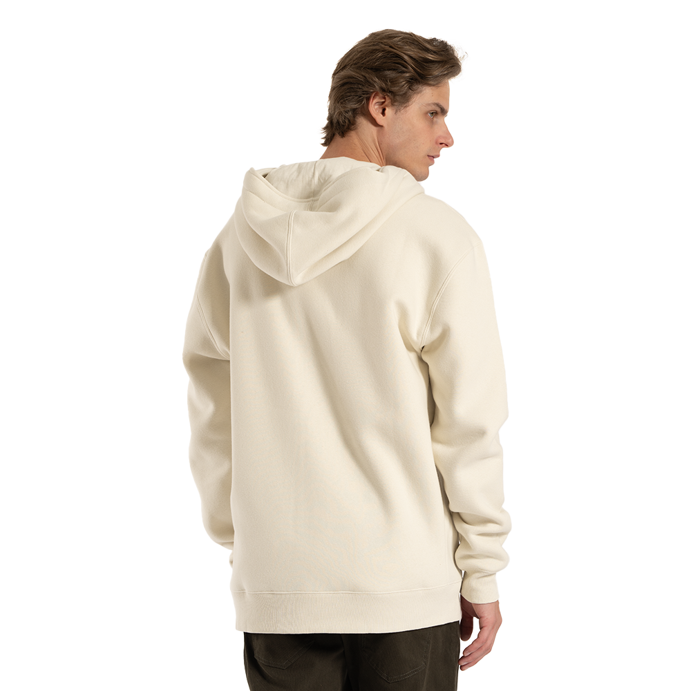 Moletom Canguru Aberto Vissla Solid Sets Off White