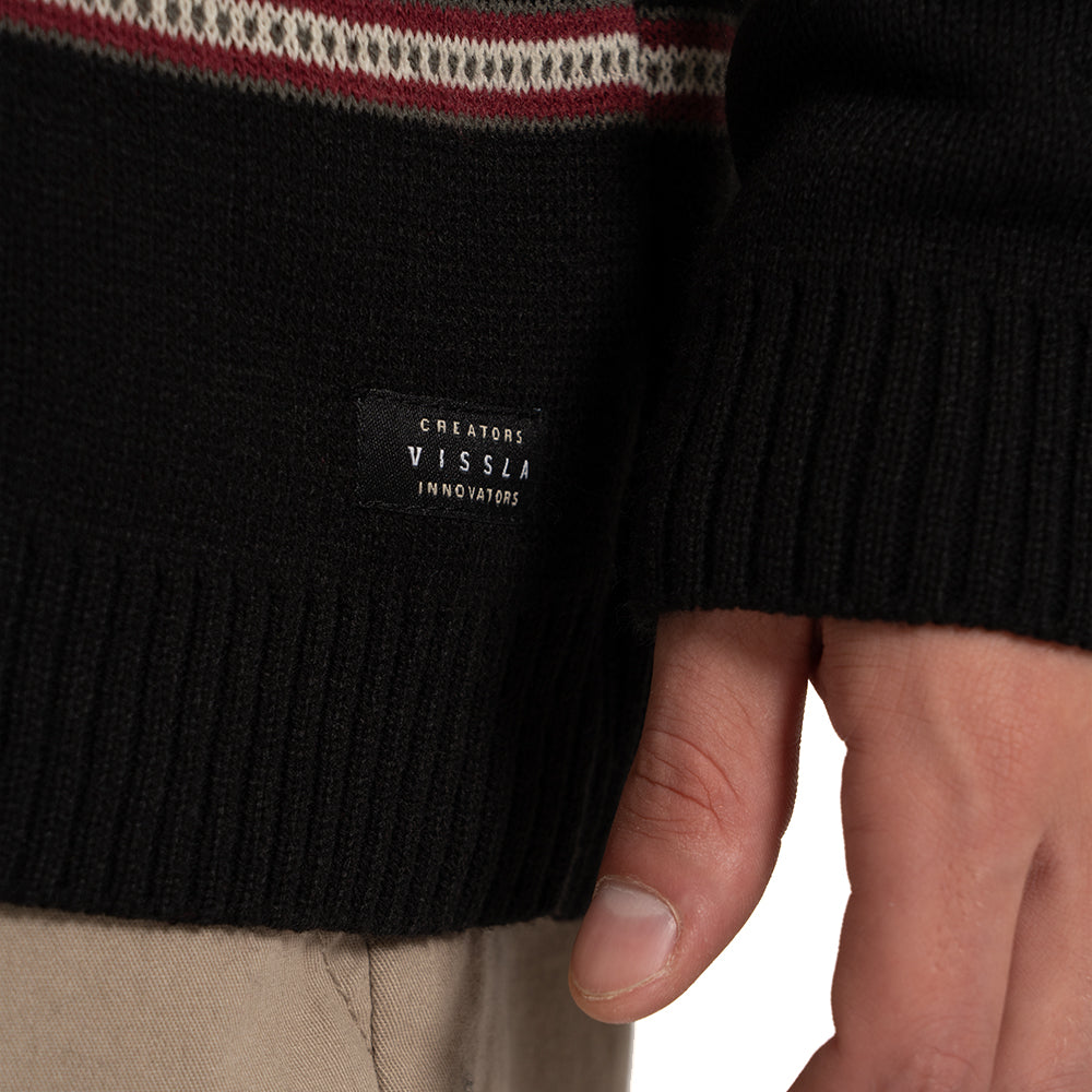 Tricot Vissla Creators Jacquard Listrada Preta