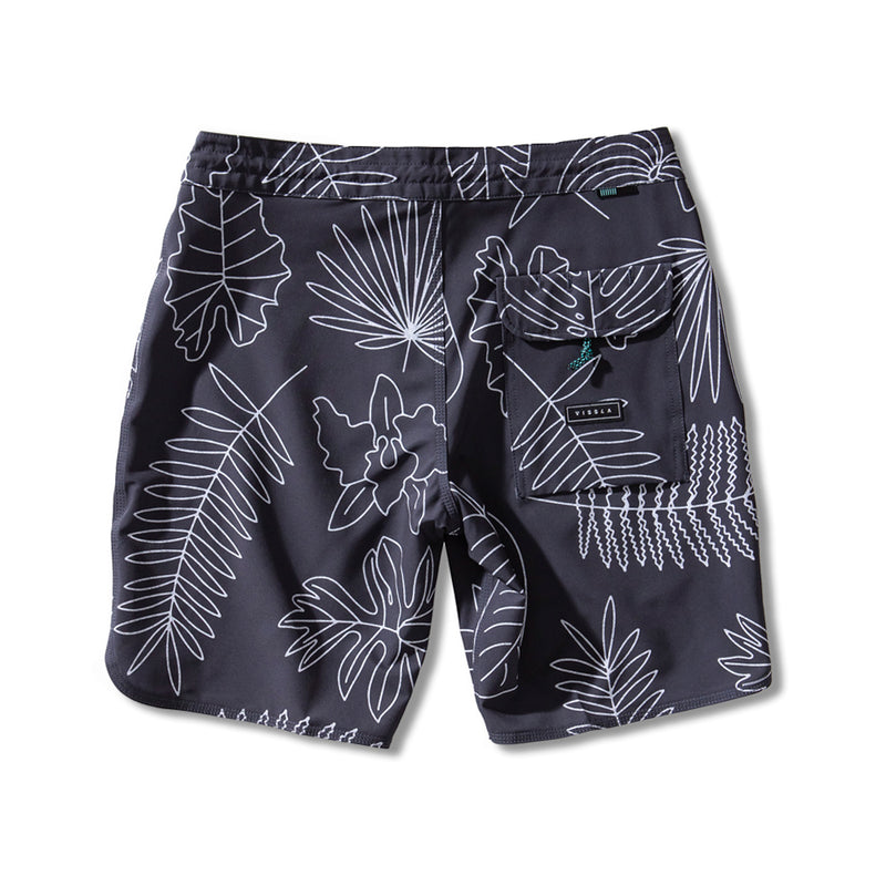Boardshort Upcycled Coconut Vissla Tropical Pleasures 18.5" Preto