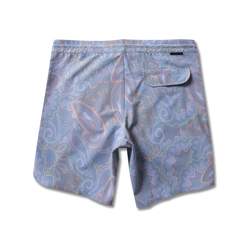 Boardshort Upcycled Coconut Vissla Hazy Paisley 17.5" Heritage Blue