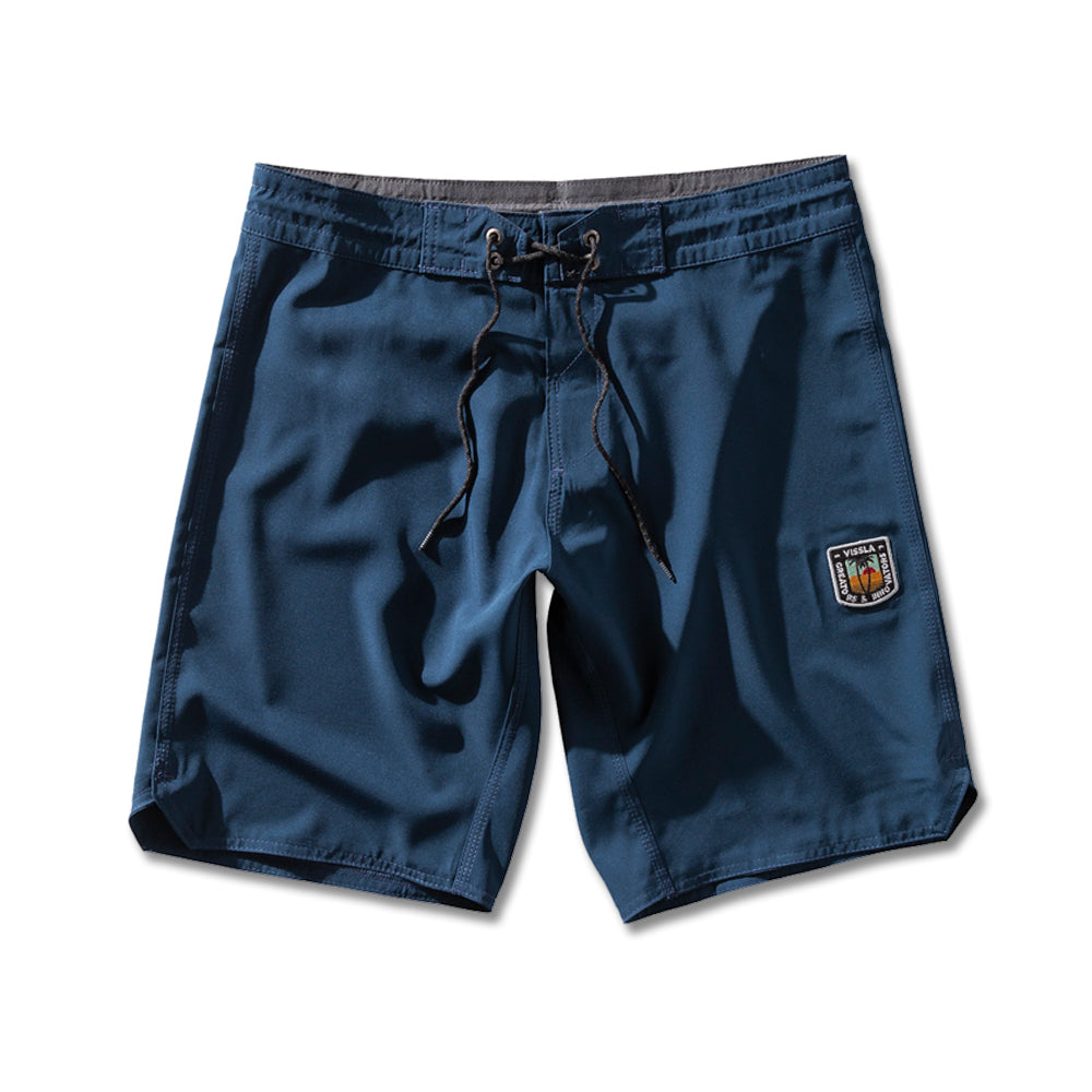 Boardshort Vissla Solid Sets 18.5" Azul