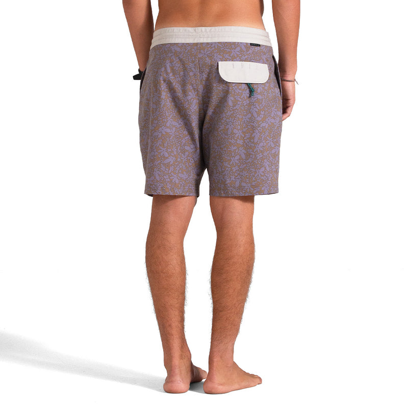Boardshort Vissla 17,5" Superbloom Lilás