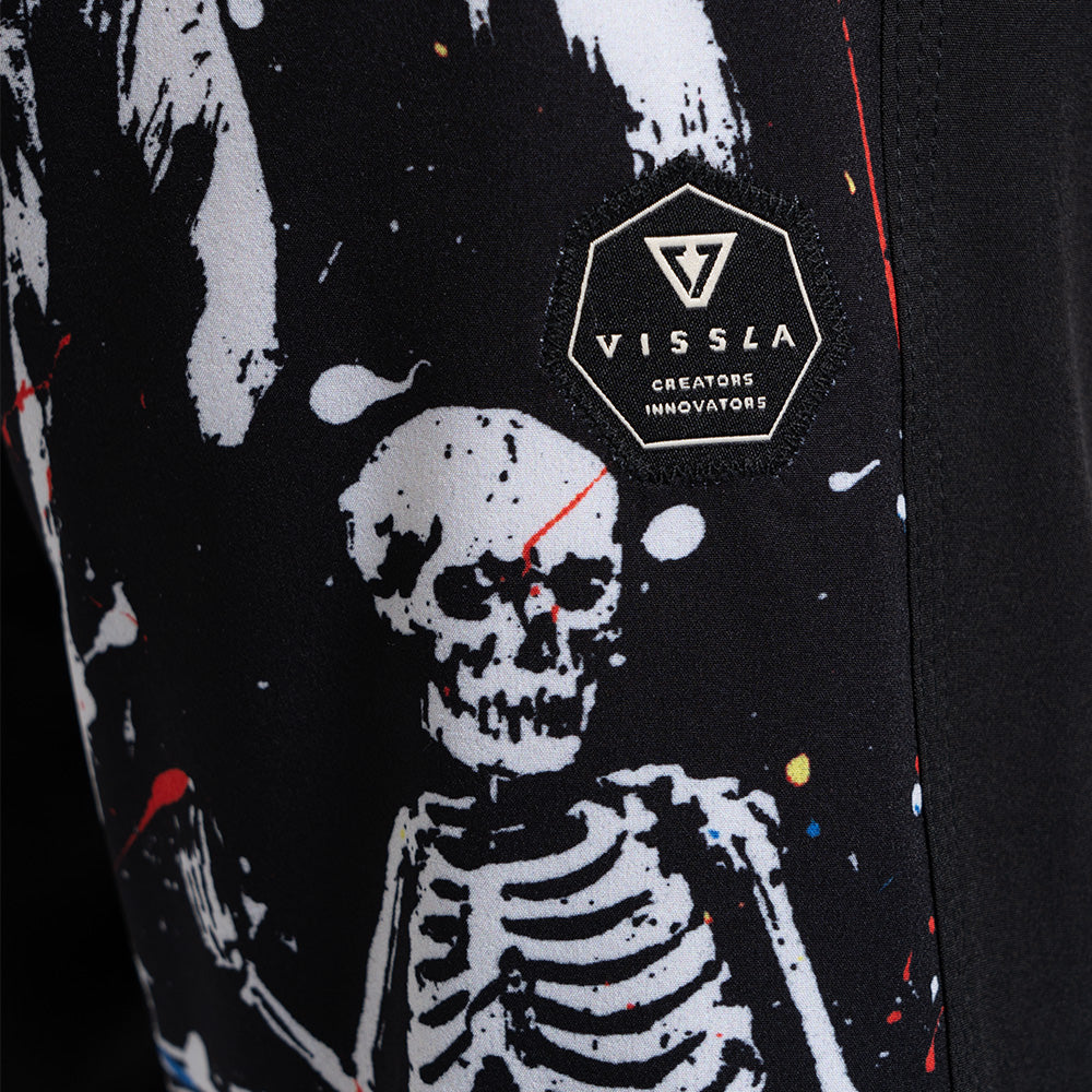 Boardshorts Preto Vissla Nk Skull Island