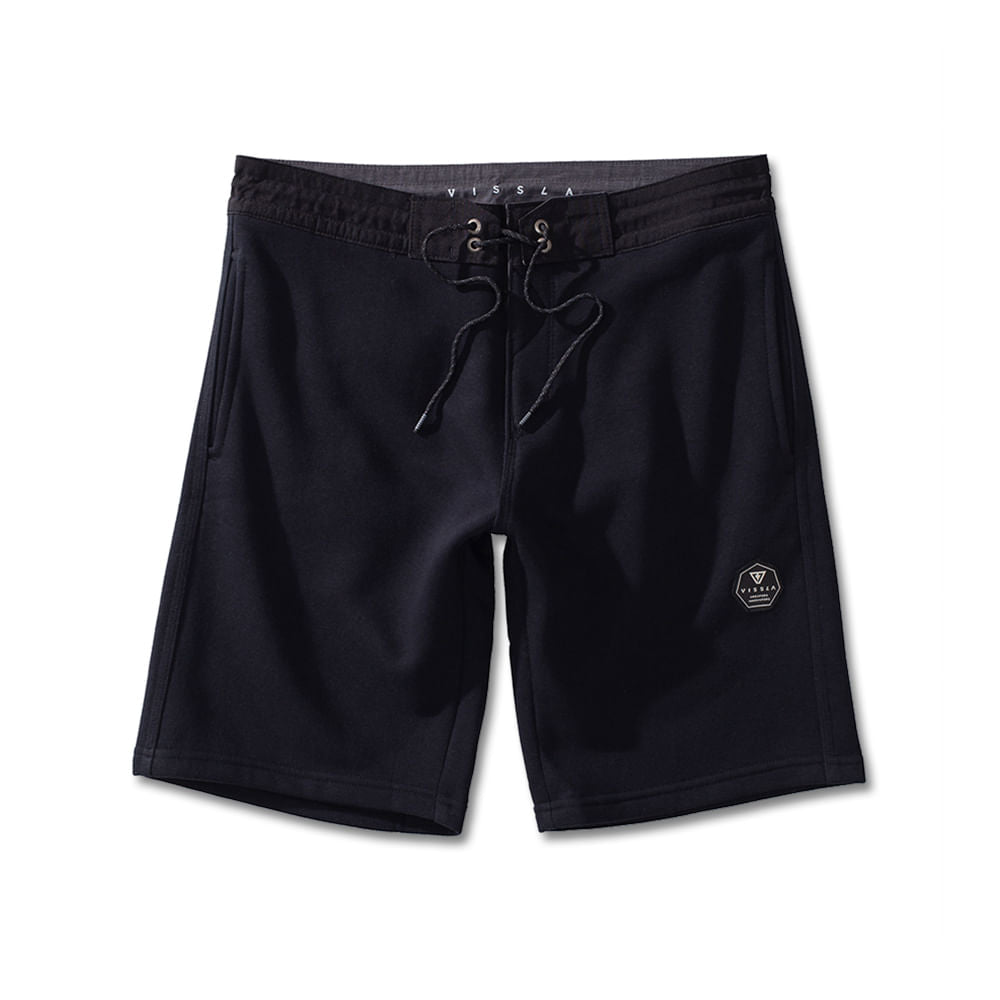 Walkshort Sofa Surfer Vissla 18,5'' Solid Sets Preto