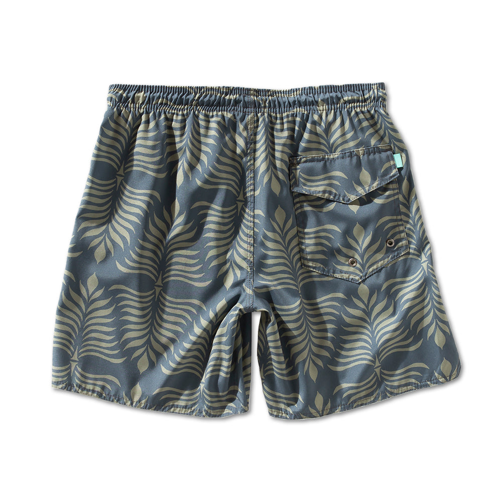 Shorts Elástico Vissla 17,5'' Island Impressions Azul Escuro