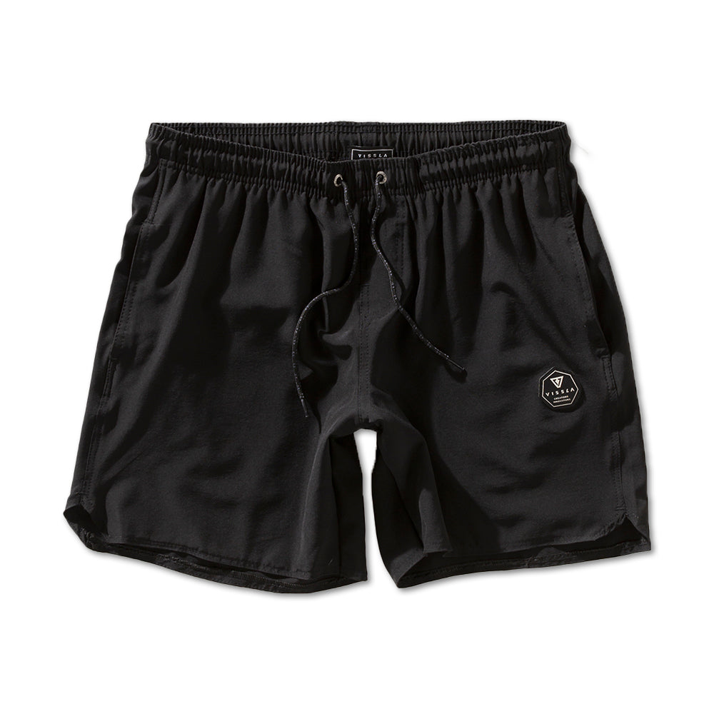 Shorts Elástico Vissla 17,5'' Breakers Preto