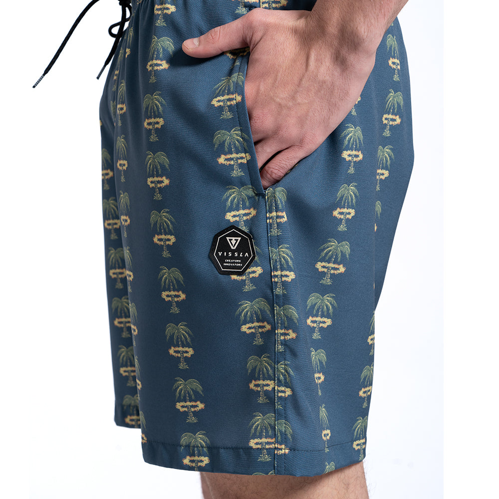 Shorts Elástico 17,5 Grafite Vissla Atomic Palms