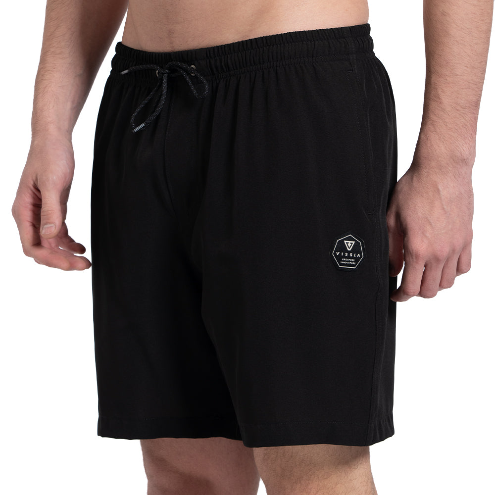 Shorts 17,5 Preto Vissla Breakers