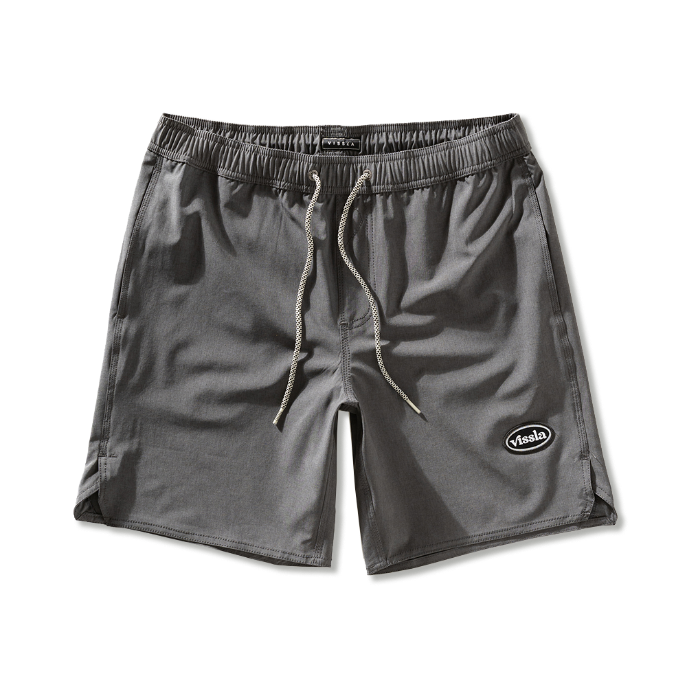 Shorts Elástico Vissla No See Dark Grey Heather 18"